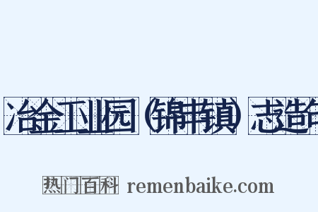 冶金工业园（锦丰镇）志造句是什么意思的图片